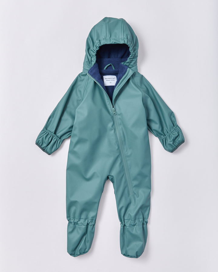 Snowsuit Crawlers | Forest Green | Rainkoat