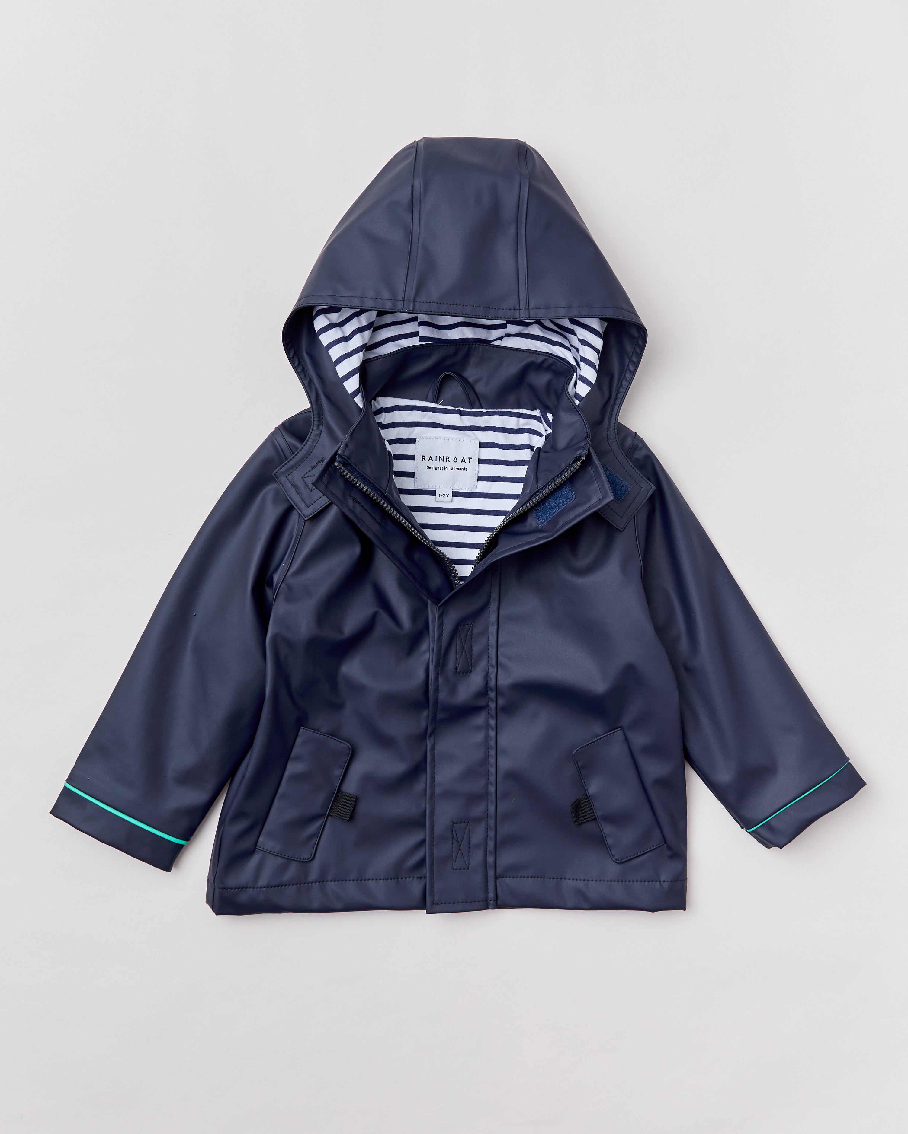 Stripy Sailor Jacket | Midnight Navy | Rainkoat