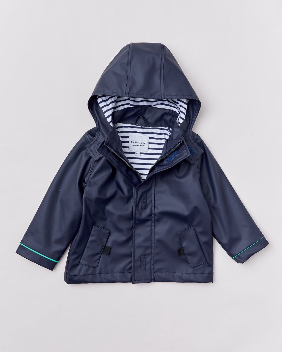 Stripy Sailor Jacket | Midnight Navy | Rainkoat