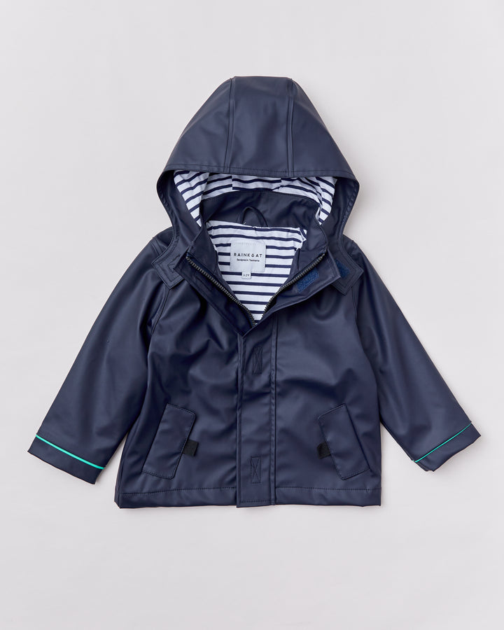 Stripy Sailor Jacket | Midnight Navy | Rainkoat