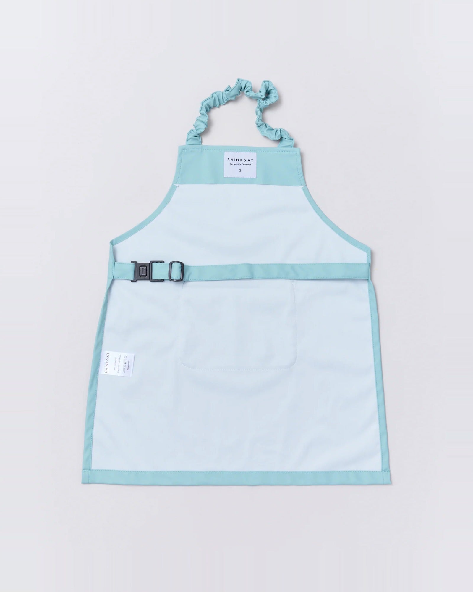 Kids waterproof apron in Seafoam | Rainkoat