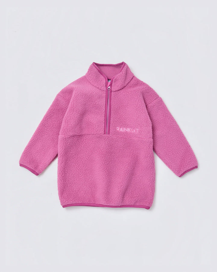 Kids quarter zip fleece in Wild Berry | Rainkoat