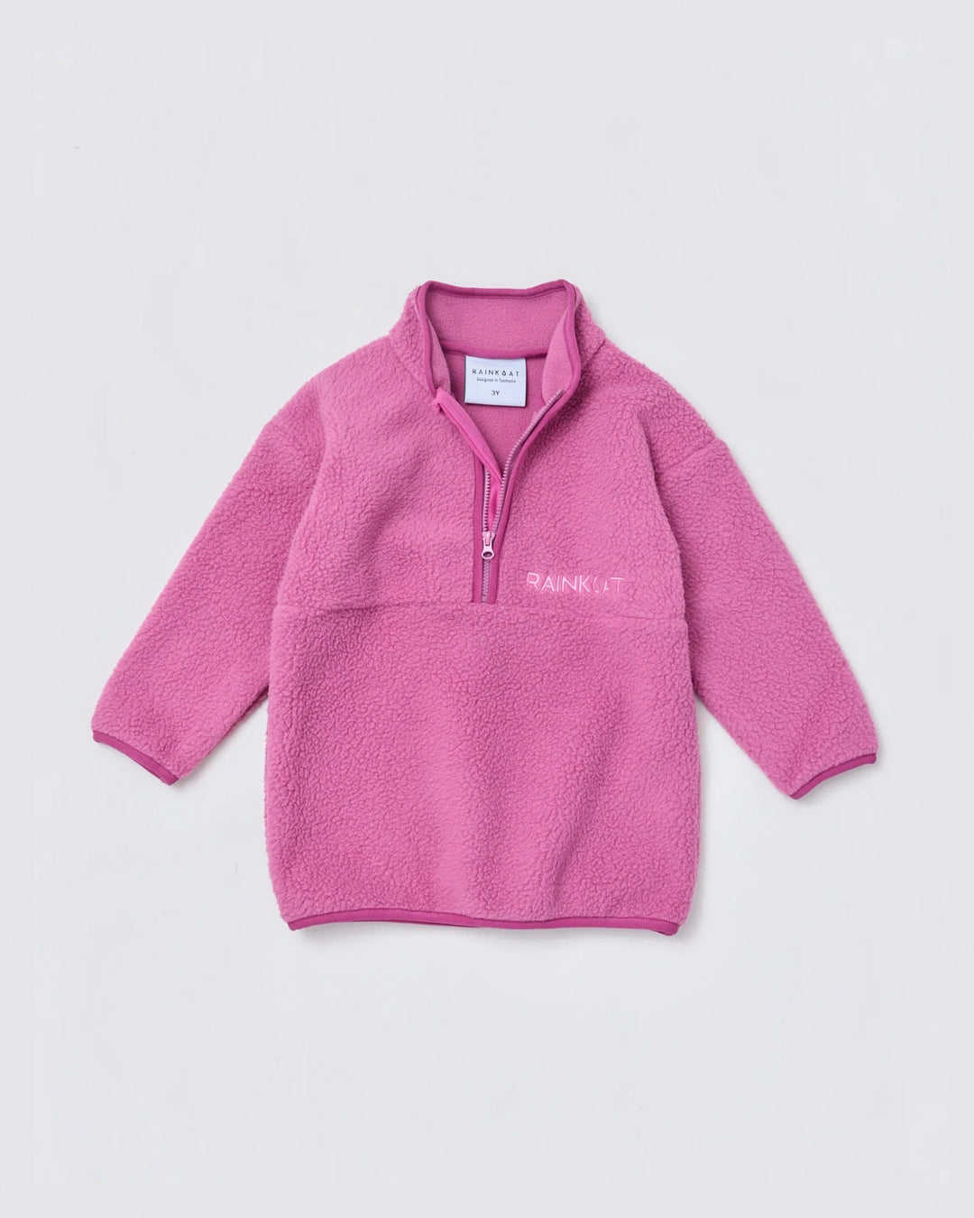 Kids quarter zip fleece in Wild Berry | Rainkoat