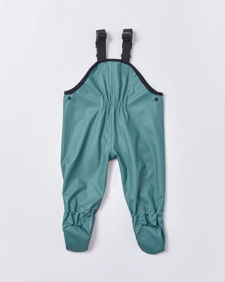 Baby waterproof overall crawlers in Forest Green | Rainkoat