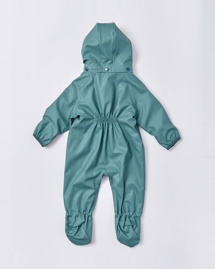 Baby waterproof snowsuit crawlers in Forest Green | Rainkoat