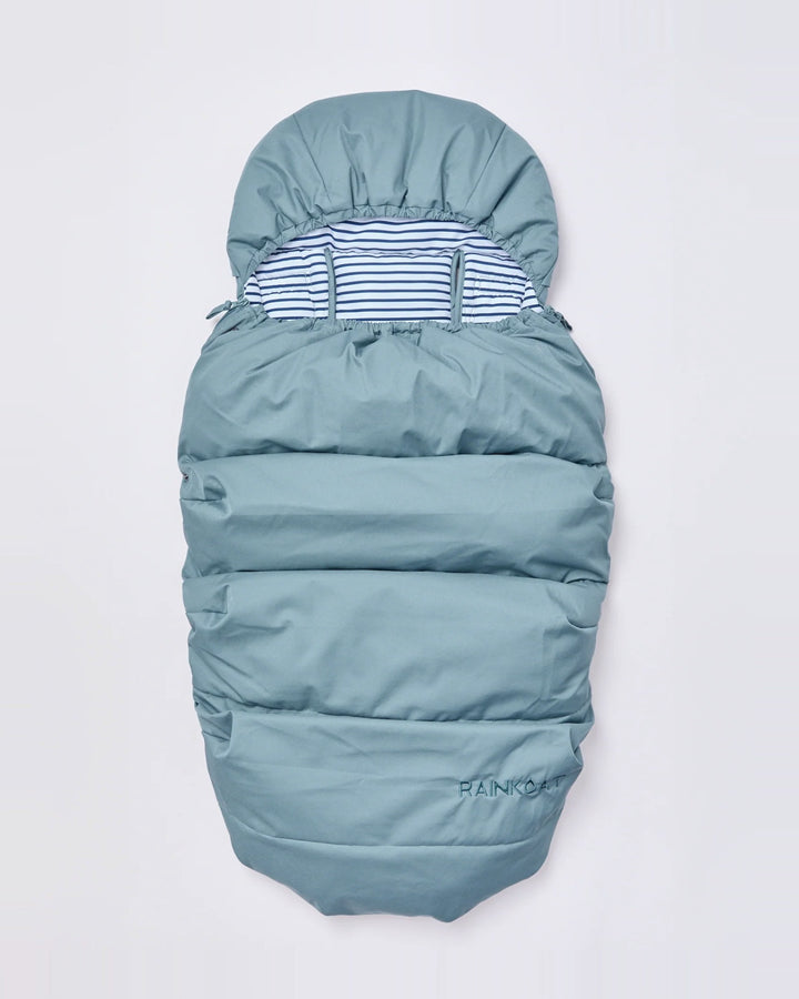 Waterproof pram footmuff in Moss | Rainkoat