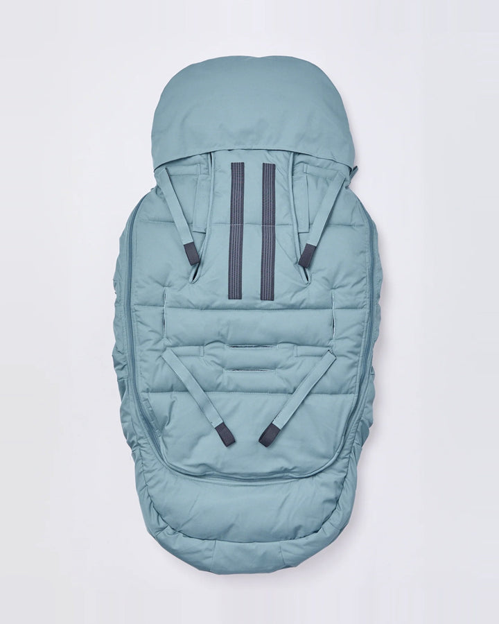 Waterproof pram footmuff in Moss | Rainkoat