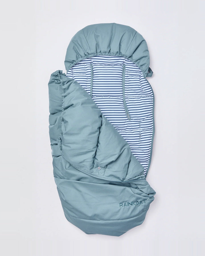 Waterproof pram footmuff in Moss | Rainkoat