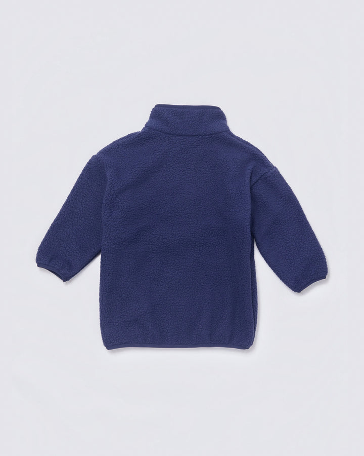 Kids quarter zip fleece in Midnight Navy | Rainkoat
