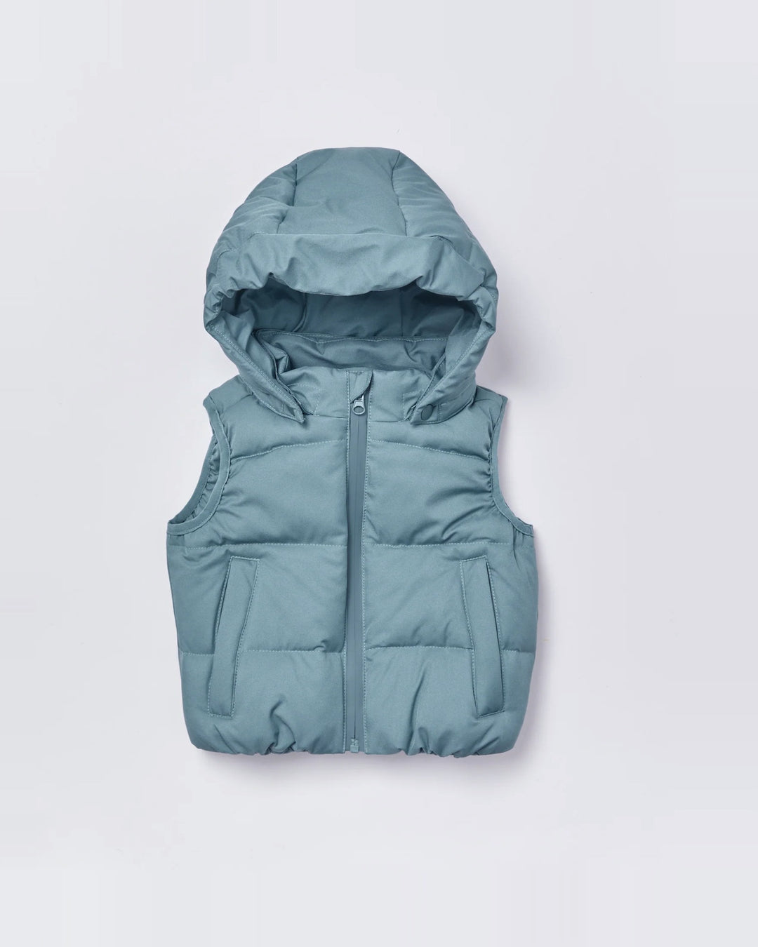 Kids puffer vest in Moss | Rainkoat