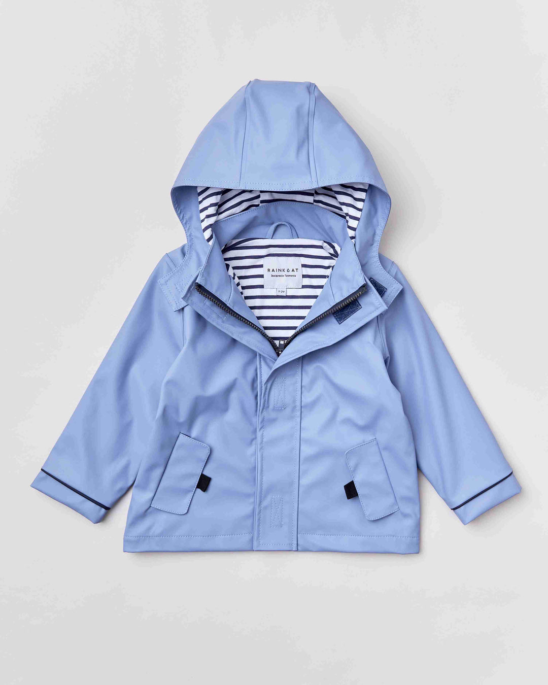 Stripy Sailor Jacket | Storm Blue | Rainkoat
