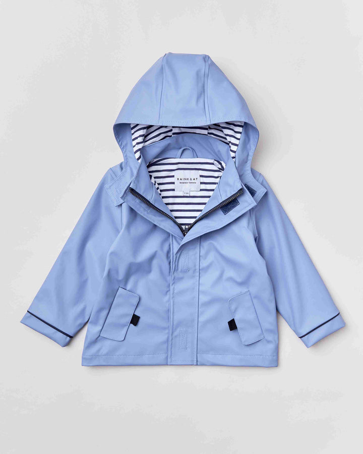 Stripy Sailor Jacket | Storm Blue | Rainkoat