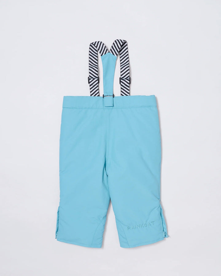 Kids waterproof ski pants in Aqua Blue | Rainkoat