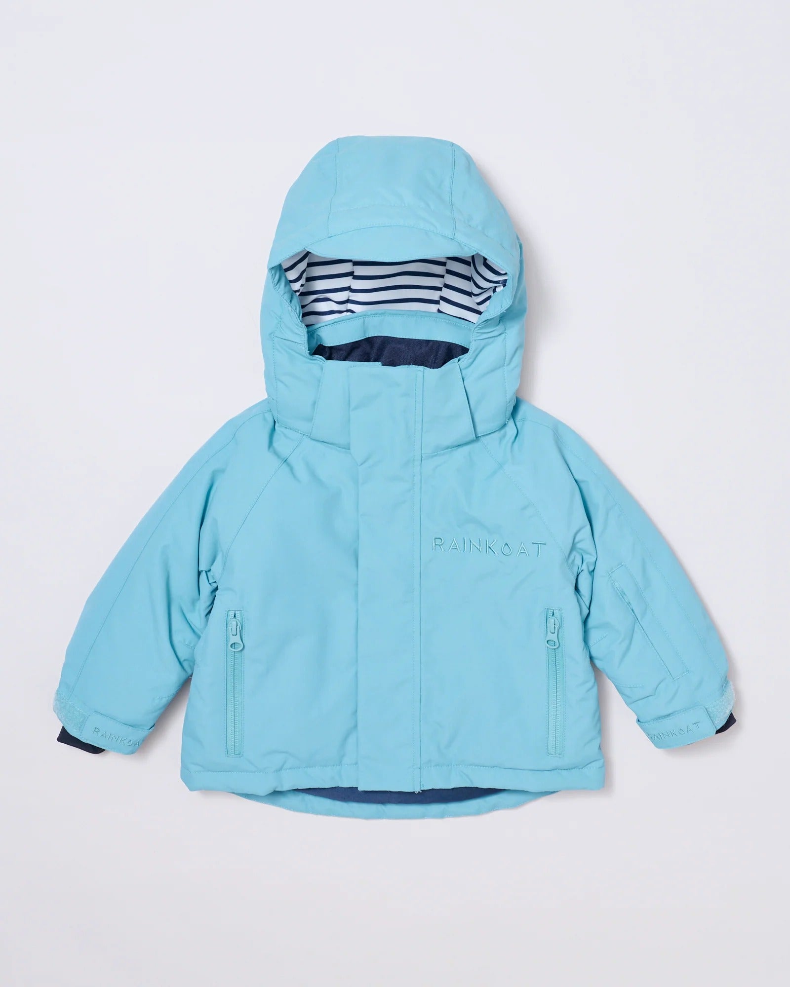 Kids waterproof ski jacket in Aqua Blue | Rainkoat