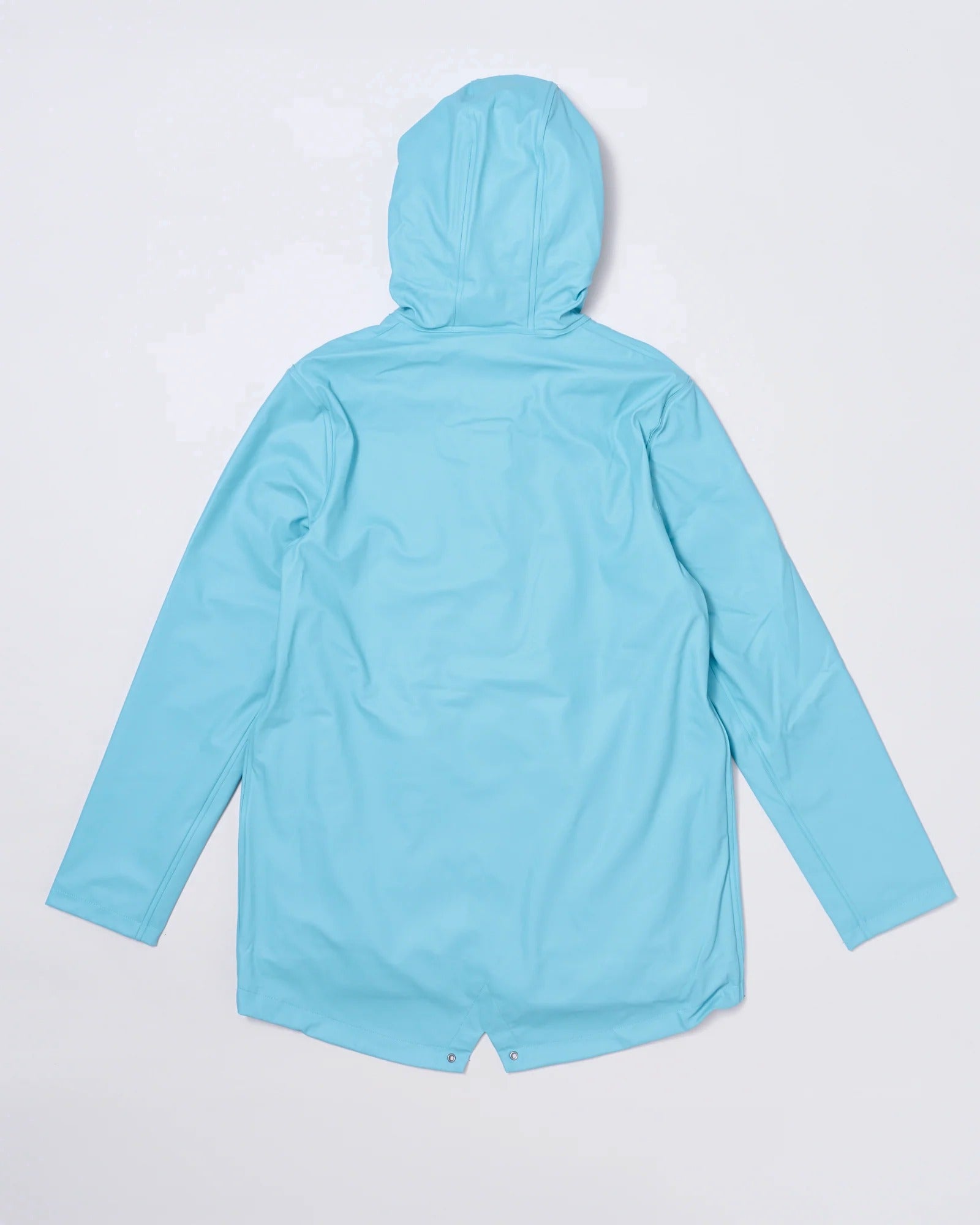 Adult waterproof Stripy Sailor raincoat in Aqua Blue | Rainkoat