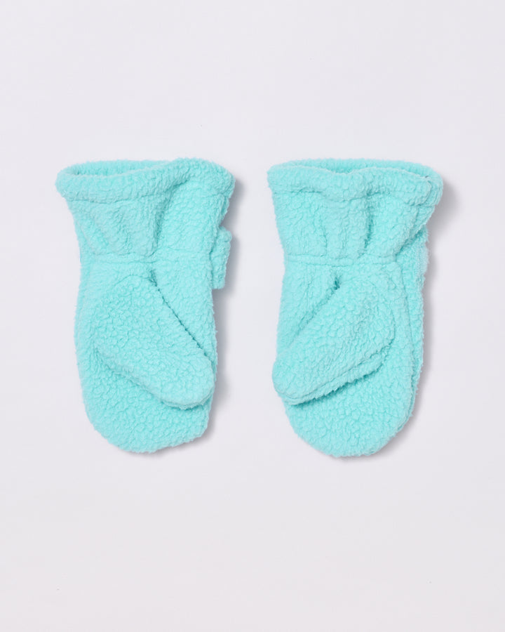 Fleece Mittens - Aqua Blue