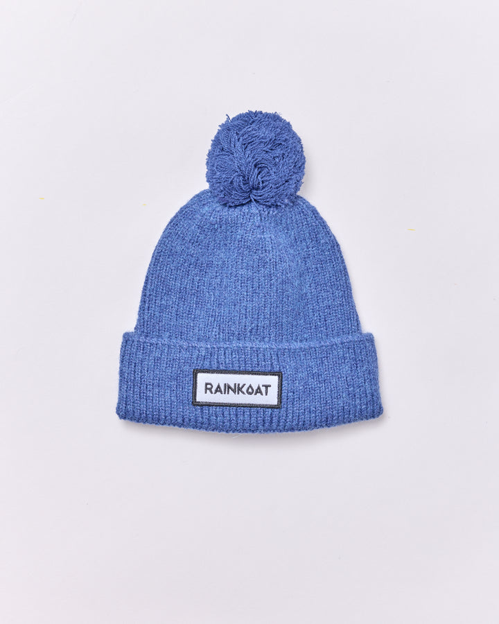 Pom Pom Beanie | Blue | Rainkoat