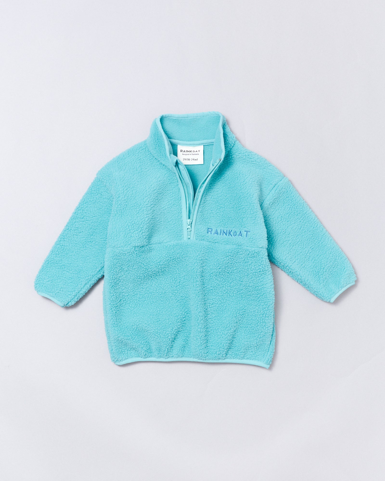 Quarter Zip Fleece - Aqua Blue