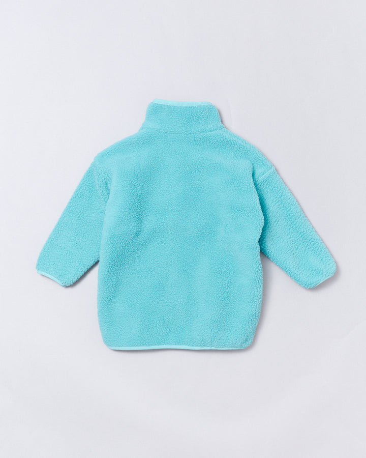 Quarter Zip Fleece - Aqua Blue