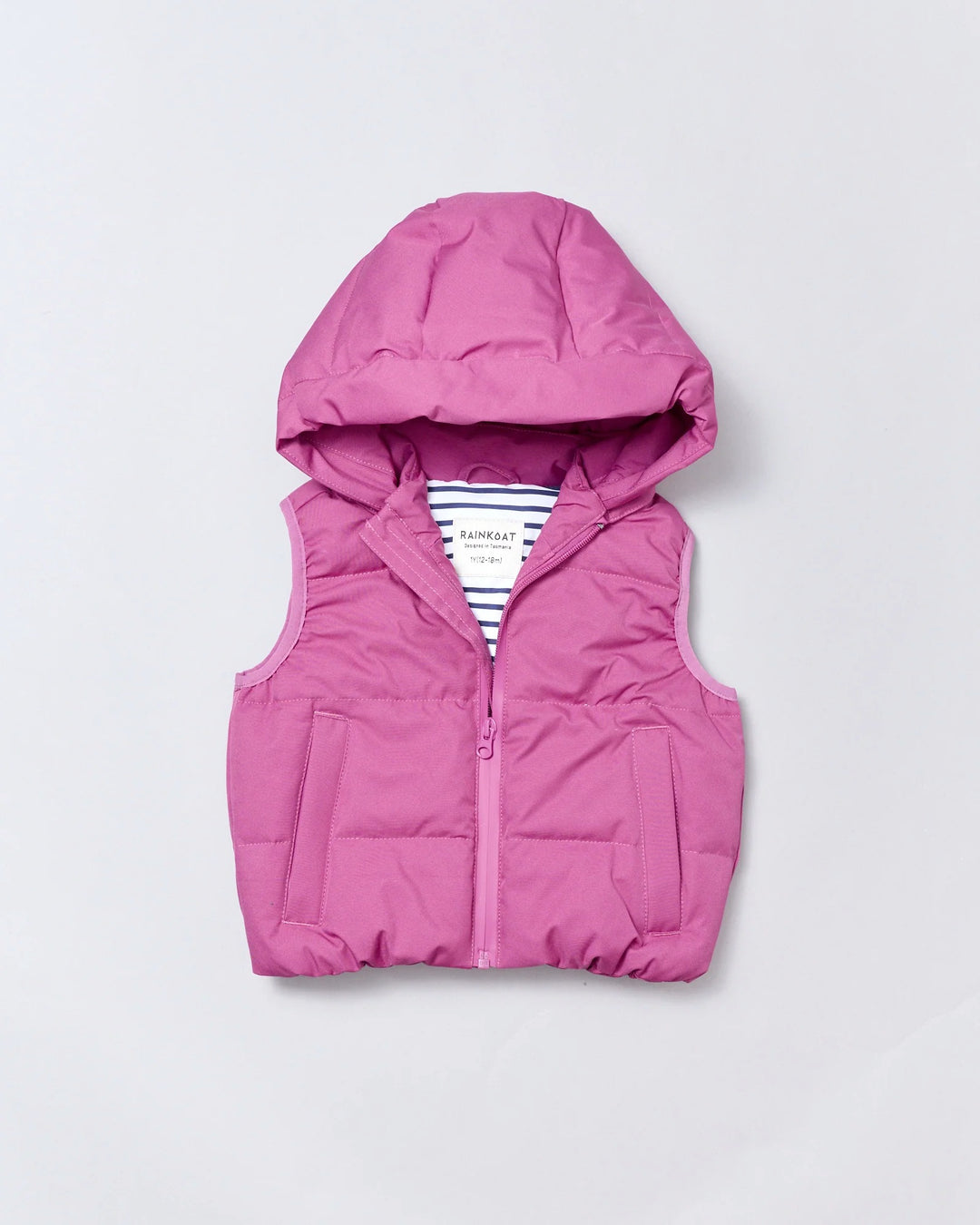 Kids puffer vest in Wild Berry | Rainkoat