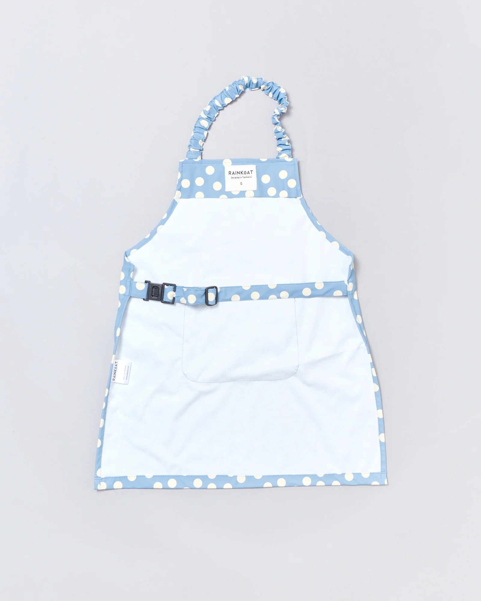Kids waterproof apron in Blue Confetti | Rainkoat