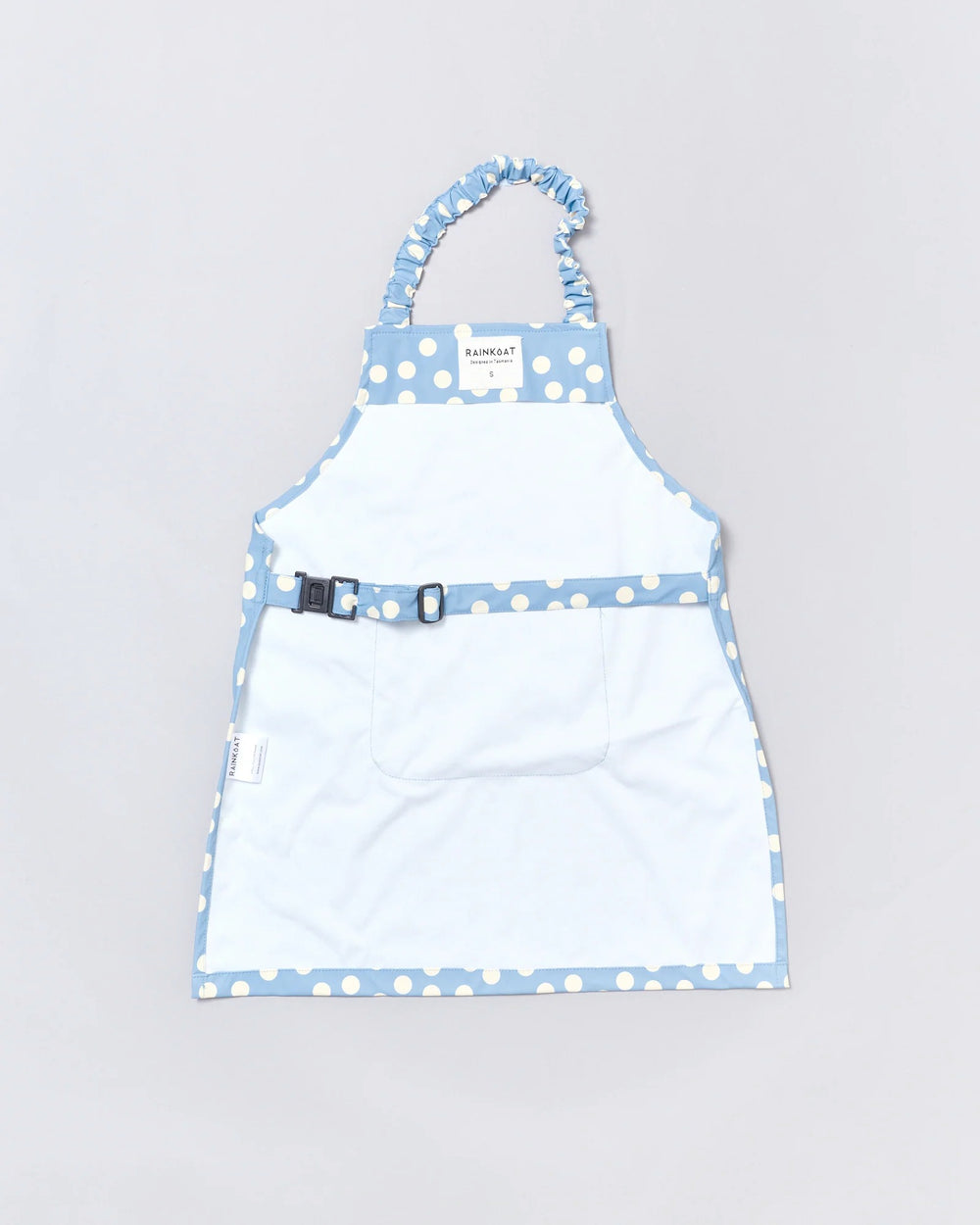 Kids waterproof apron in Blue Confetti | Rainkoat