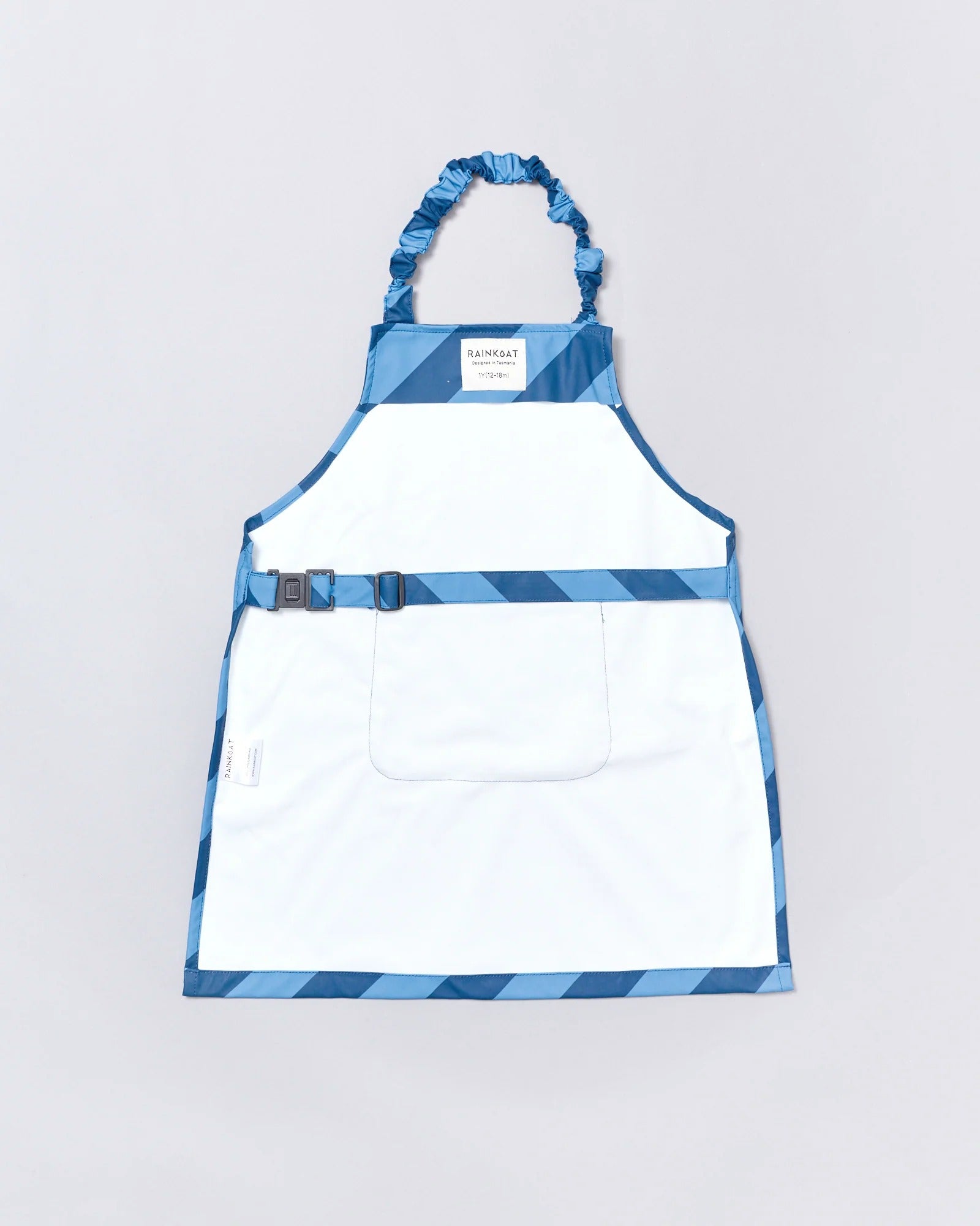 Kids waterproof apron in Blue Stripe | Rainkoat