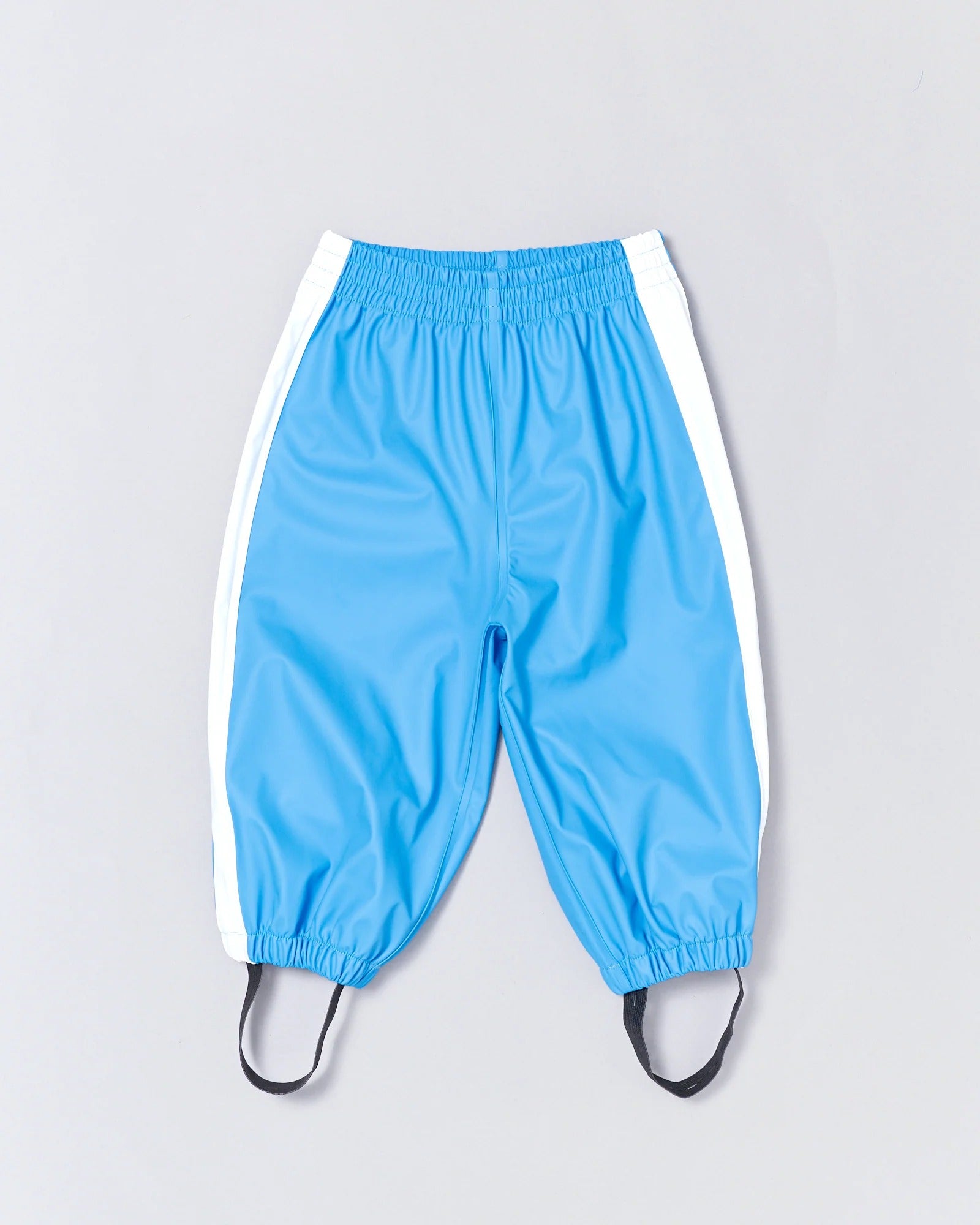 Kids waterproof rain pants in Light Blue Stripe | Rainkoat