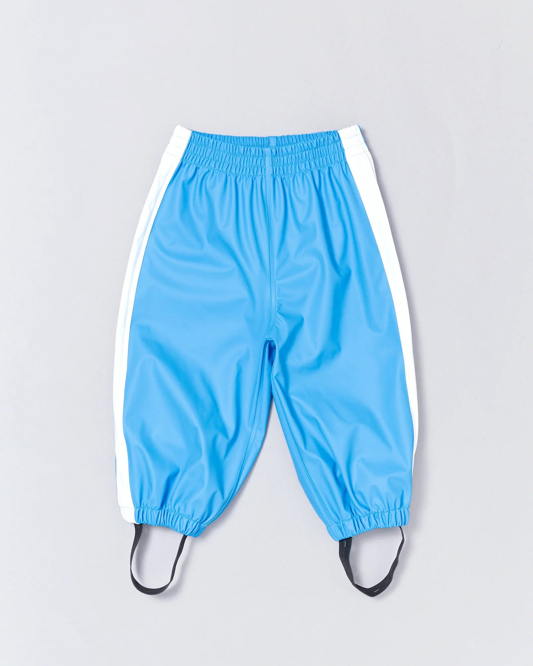Kids waterproof rain pants in Light Blue Stripe | Rainkoat