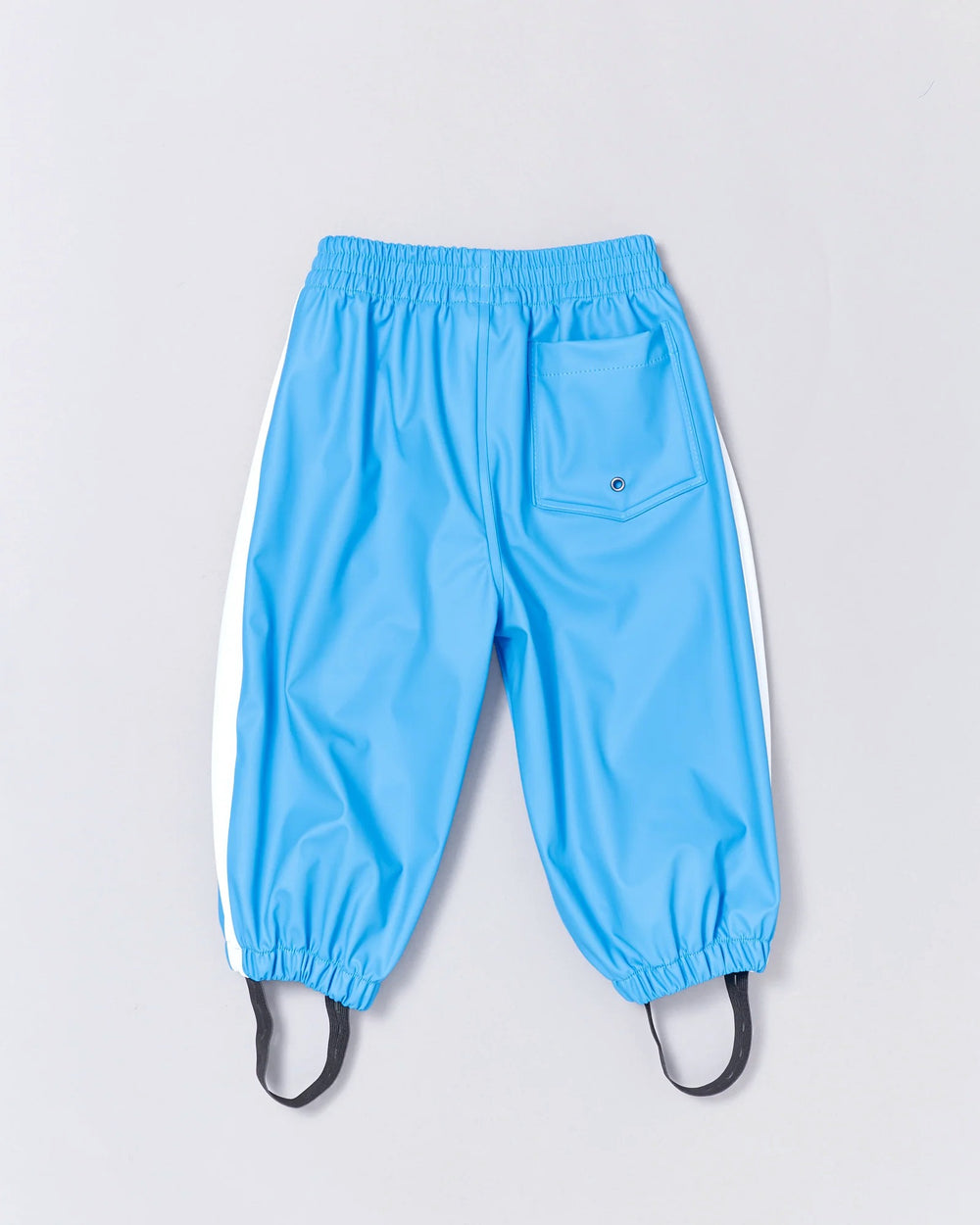 Kids waterproof rain pants in Light Blue Stripe | Rainkoat