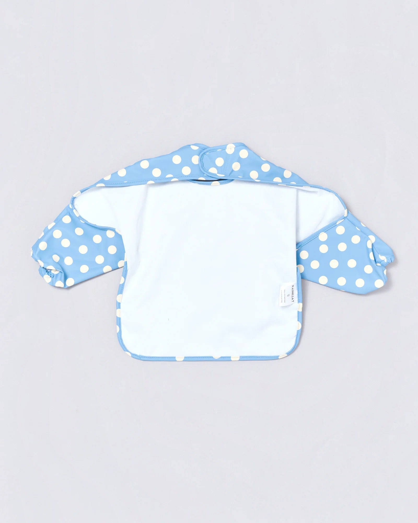 Baby waterproof bib in Blue Confetti | Rainkoat