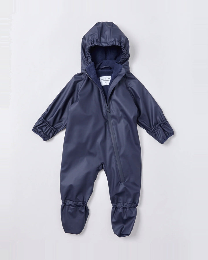 Baby waterproof snowsuit crawlers in Midnight Navy | Rainkoat