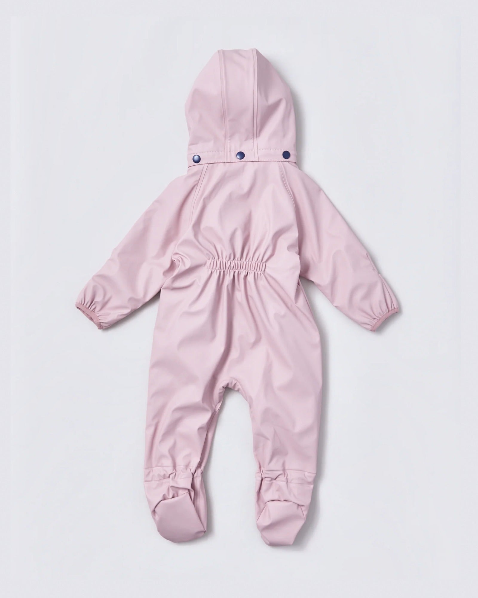 Baby waterproof snowsuit crawlers in Blush Pink | Rainkoat