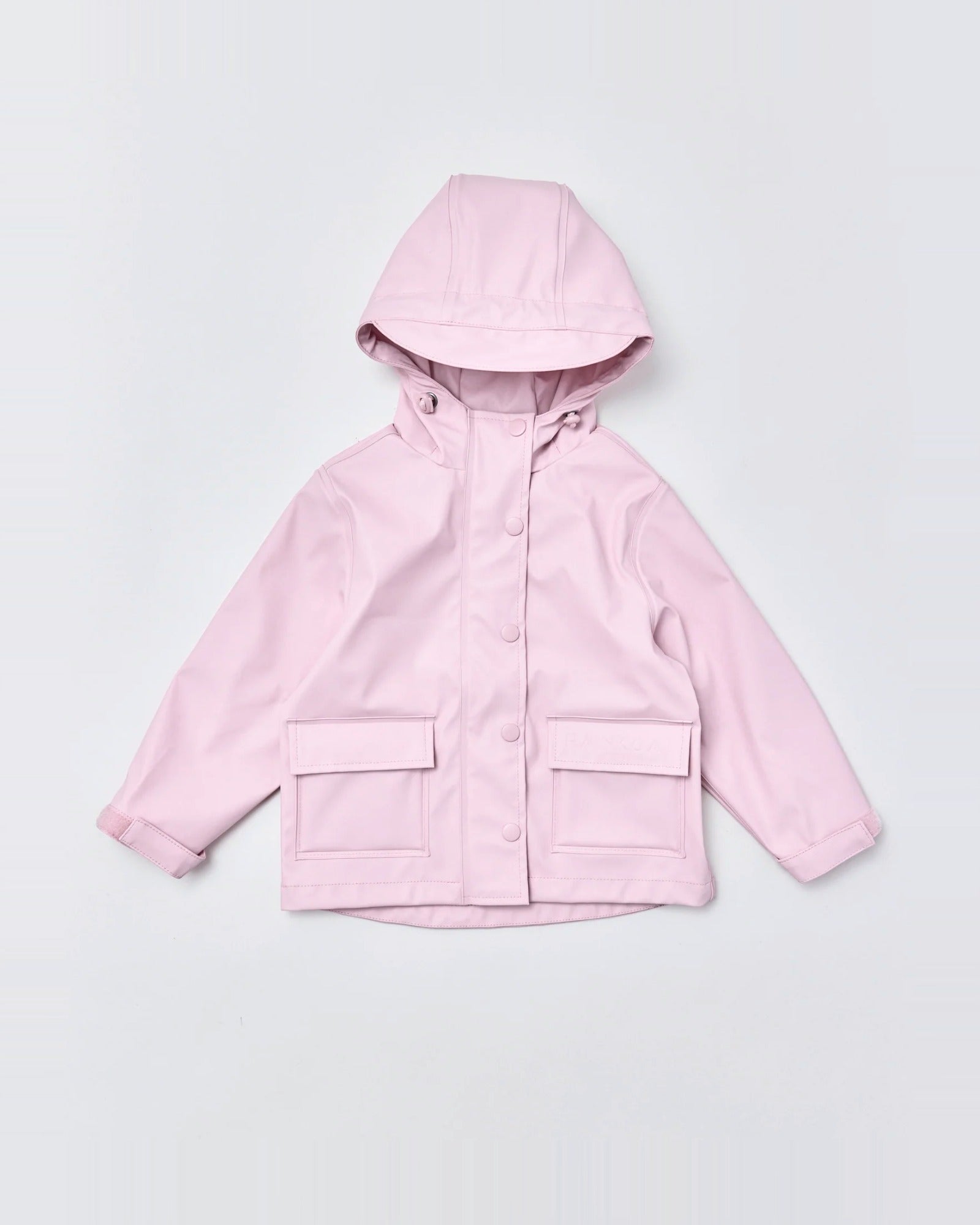 Kids waterproof Minimac raincoat in Blush Pink | Rainkoat