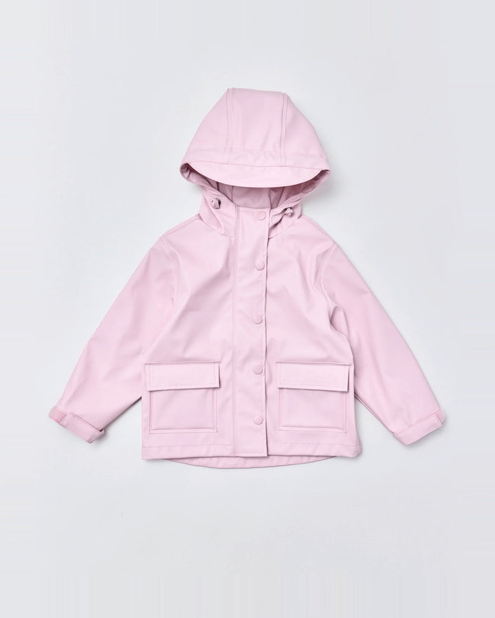Kids waterproof Minimac raincoat in Blush Pink | Rainkoat