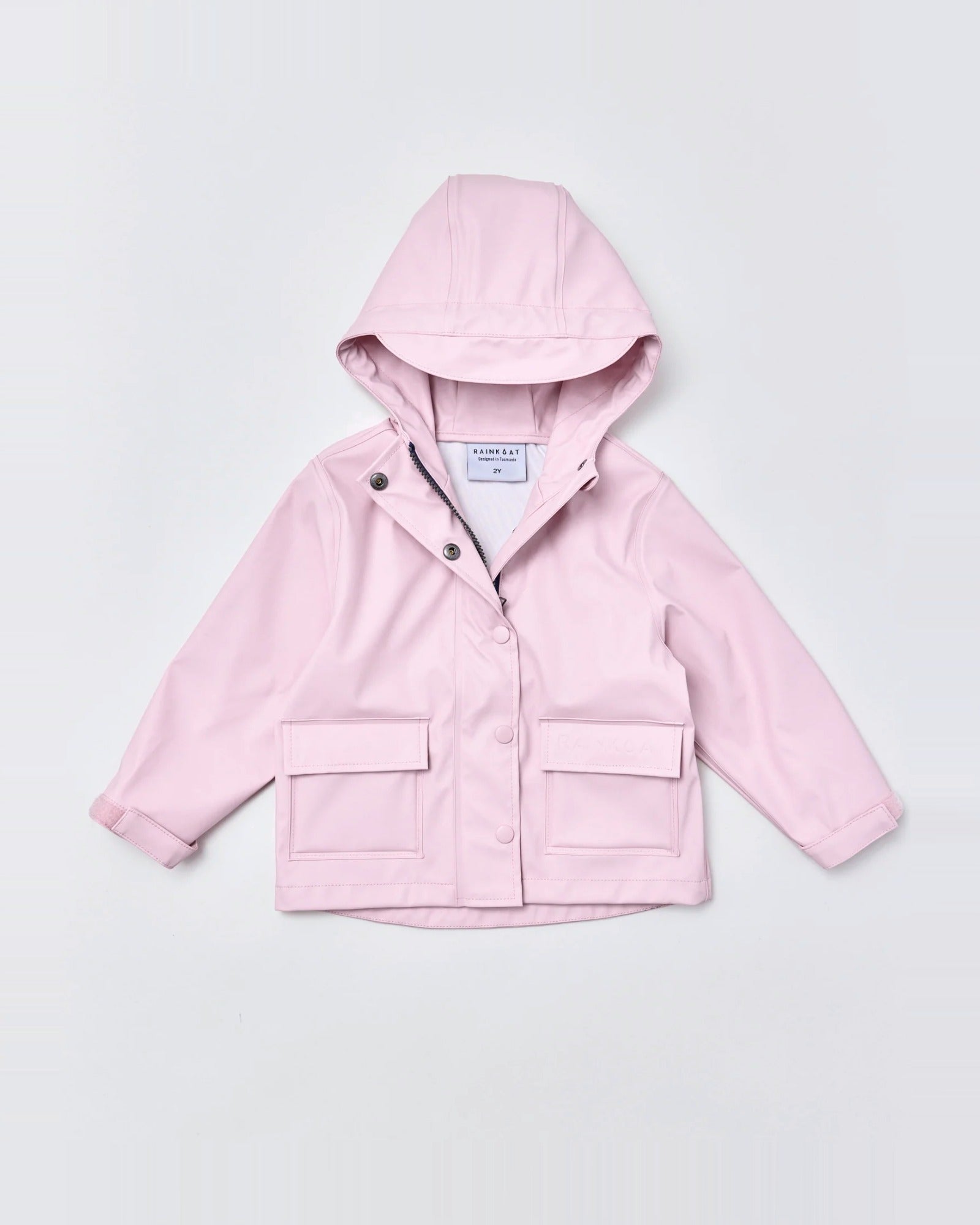 Kids waterproof Minimac raincoat in Blush Pink | Rainkoat