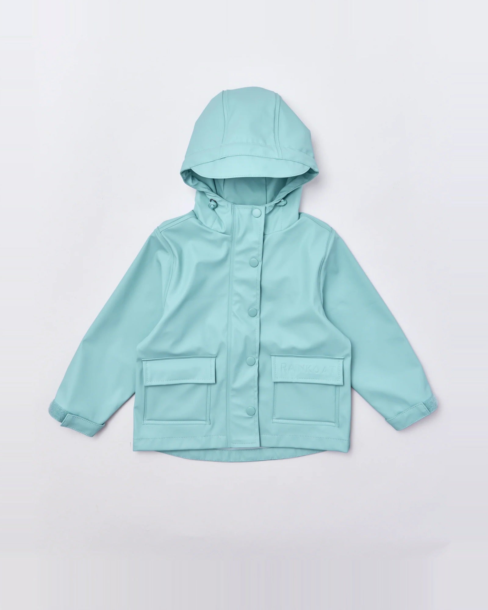 Kids waterproof Minimac raincoat in Seafoam | Rainkoat