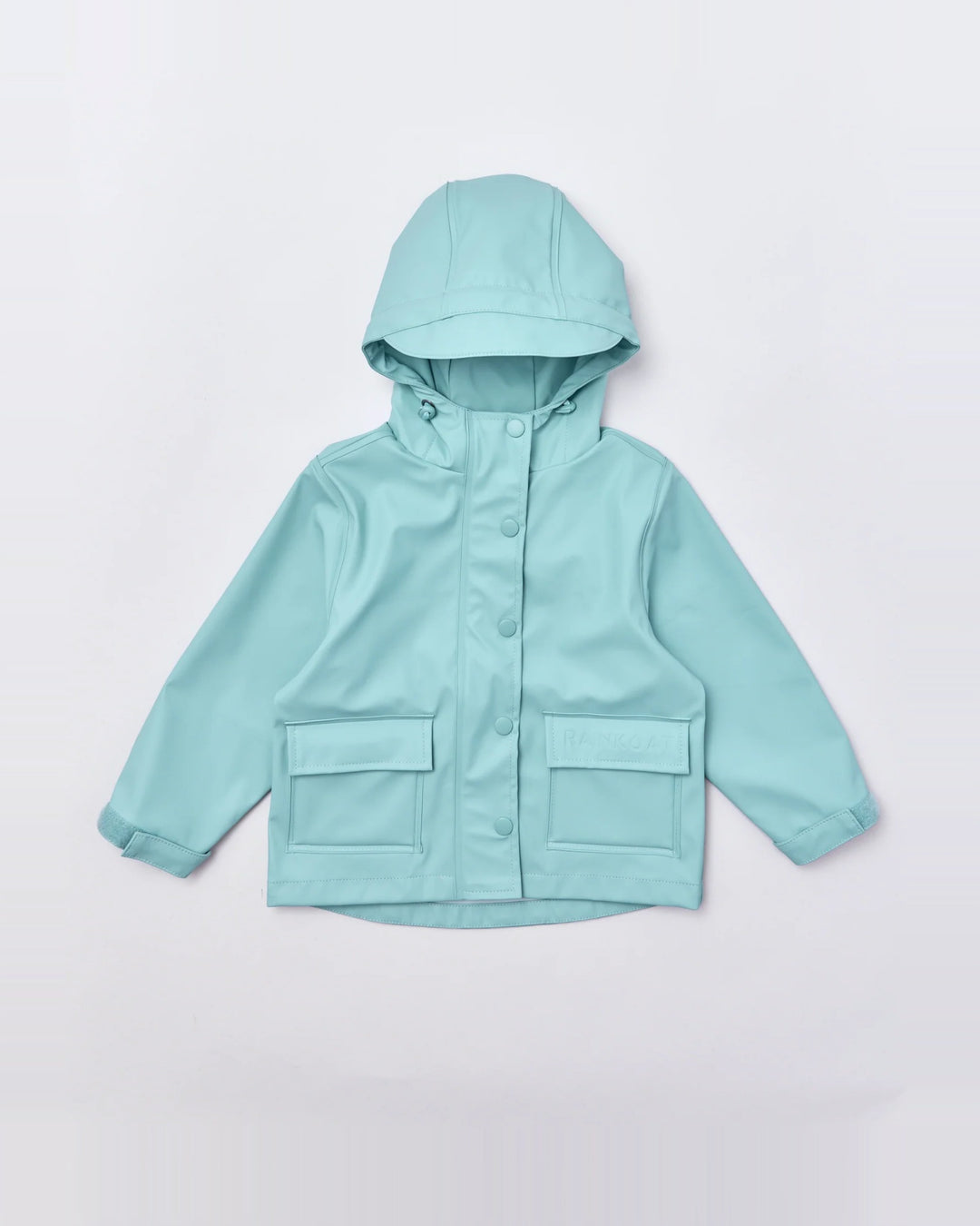 Kids waterproof Minimac raincoat in Seafoam | Rainkoat