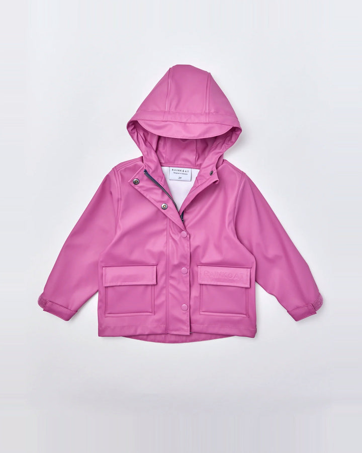 Kids waterproof Minimac raincoat in Wild Berry | Rainkoat