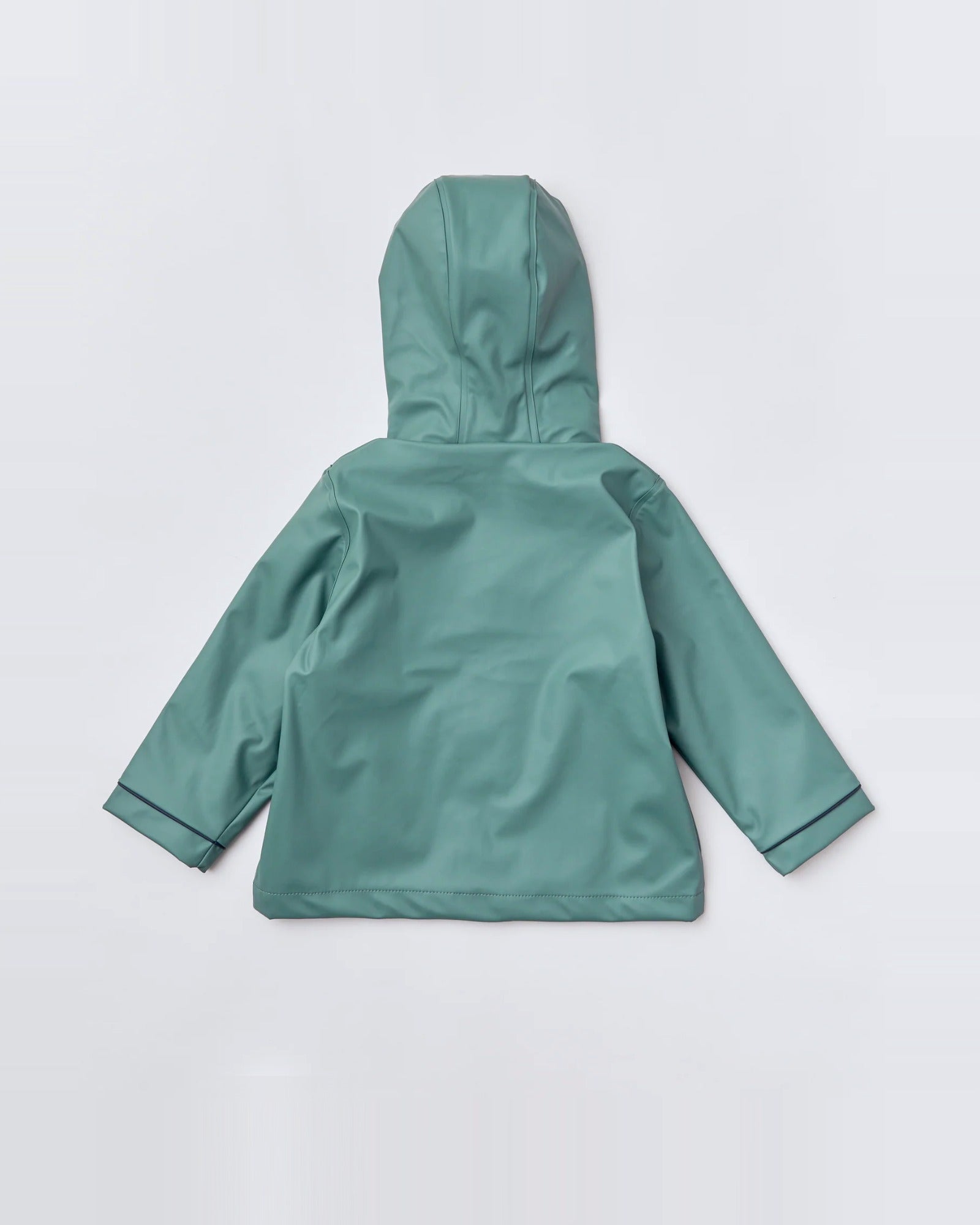 Kids waterproof Stripy Sailor raincoat in Forest Green | Rainkoat