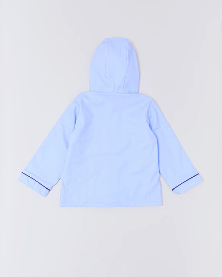 Kids waterproof Stripy Sailor raincoat in Lavender | Rainkoat
