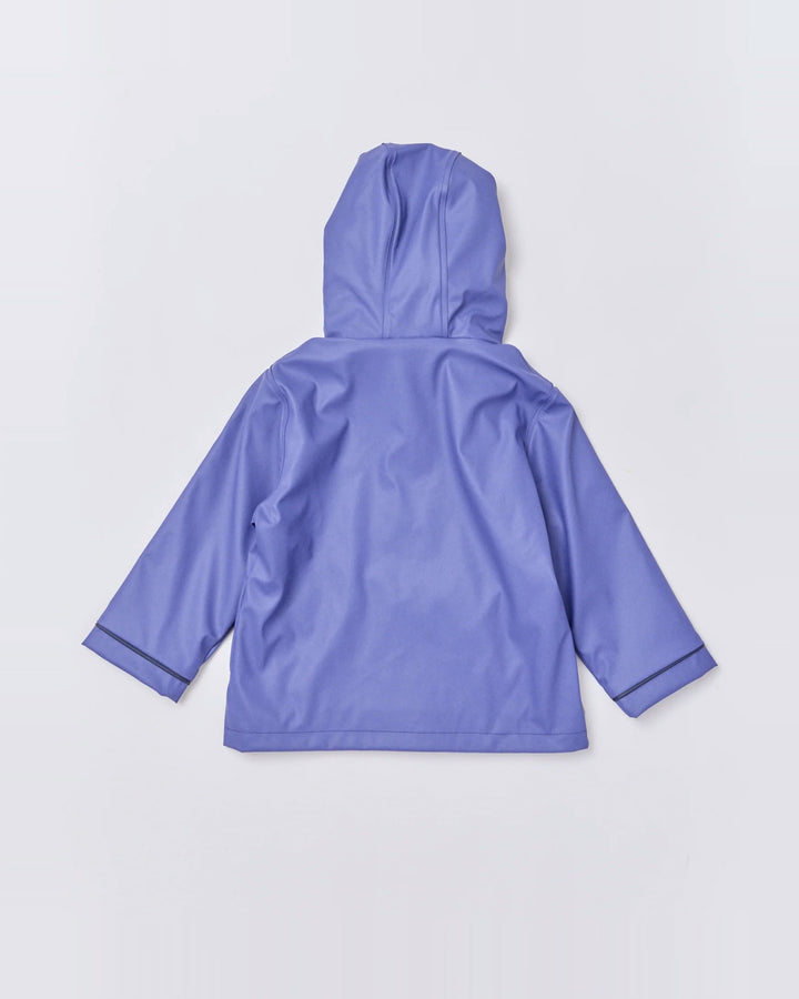 Kids waterproof Stripy Sailor raincoat in Skipper Blue | Rainkoat